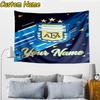 Custom Name Argentina Football Crest Tapestry Room Decoration Wall Hanging for Living Room Bedroom, Dormitory, Birthday and Christmas Gifts