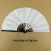 Folding Fan 13 Inch DIY Wedding Fan Polyester Blank Fan Solid Color Heat Transfer Printing Fans Chinese style Japanese style