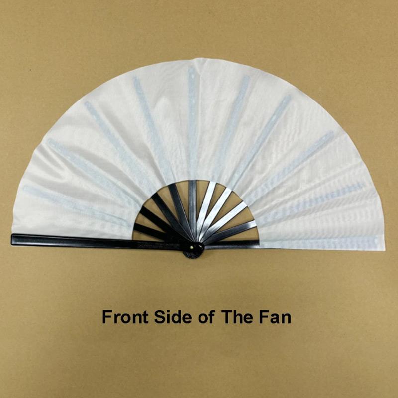 Folding Fan 13 Inch DIY Wedding Fan Polyester Blank Fan Solid Color Heat Transfer Printing Fans Chinese style Japanese style