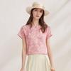 Zhaojun 2026 Spring/Summer New Chinese Style Silk Short-Sleeve Top