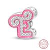 Copper Princess Pink 26 Letters Charm Bead Charms Bead Charms 3mm Do It Yourself Birthday Fine Jewellery Making
