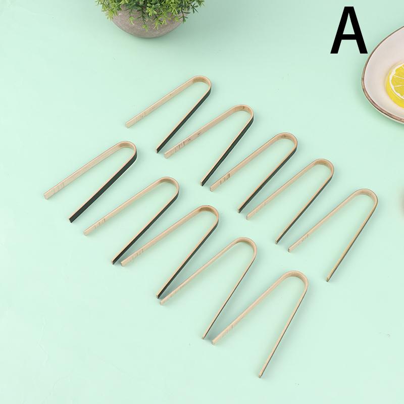 

10 шт./упак. Мини-щипцы из бамбука Экологичная бамбуковая утварь Щипцы для тостов Мини-щипцы из бамбука Натуральные щипцы для тостов для приготовления пищи