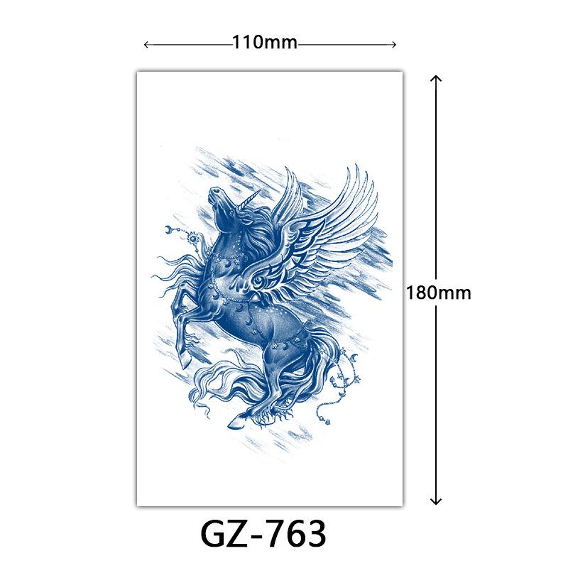 Tattoo-Aufkleber mit Fruchtsaft, Tattoo-Aufkleber mit Kräutern, semi-permanente Tattoo-Aufkleber mit englischen Buchstaben