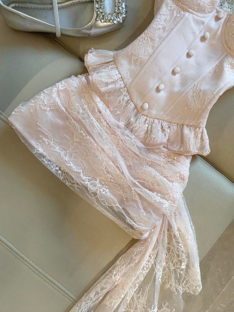 2026 Estate Dolce Puro Desiderio Stile Festa Outfit Nuovo Sexy Canotta Top Gonna Bodycon Set Francia Elegante Due Pezzi
