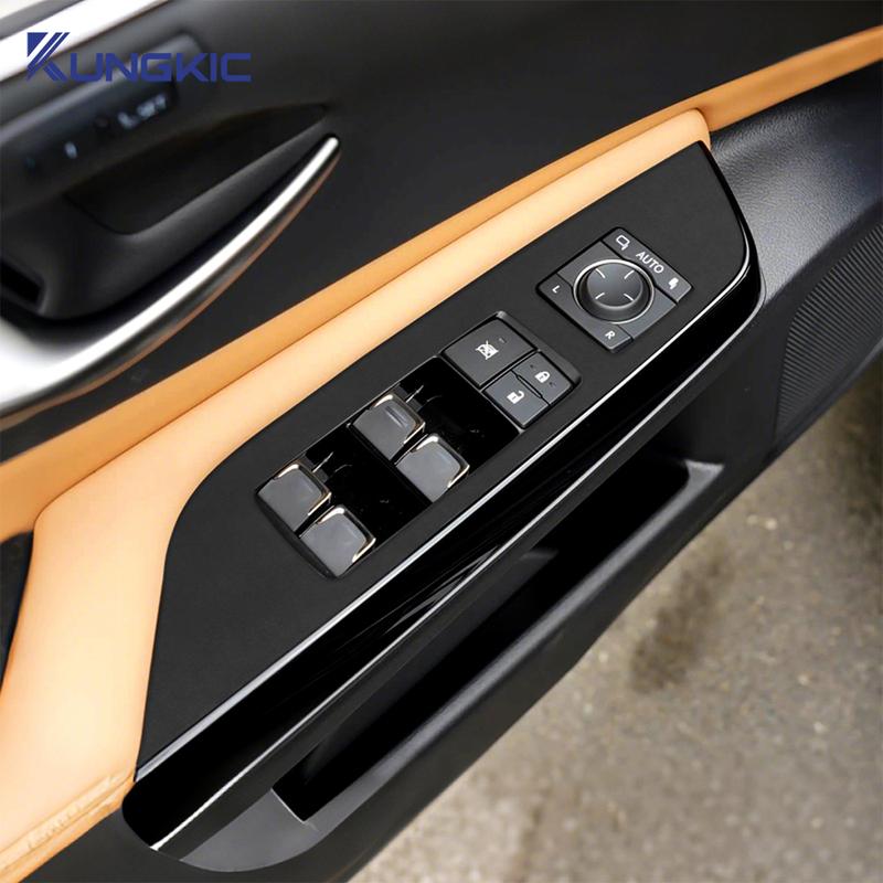 For Lexus ES ES200 ES250 ES300h ES350 2018- 2024 2025 Top Suede Sticker Window Switch Lifter Panel Car Interior Accessories