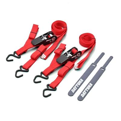 Daytona 42065 Motorcycle Lashing Belt, Set of 2, Ratchet Type, Load Capacity 220.5 Lbs