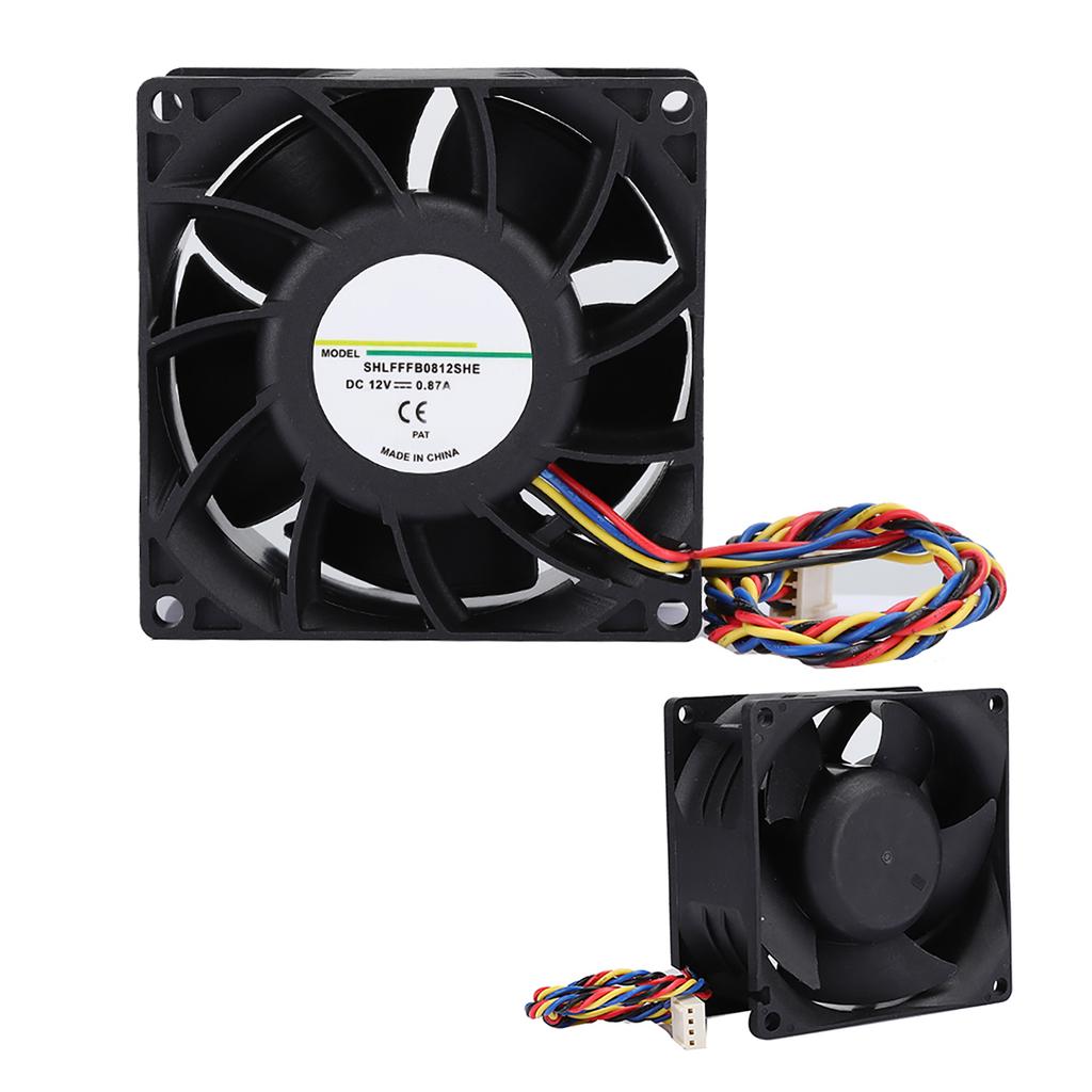 CPU Cooler Dual Ball PWM 4 Wire Computer Chassis Cooling Fan 4900RPM Speed 12V 0.87A