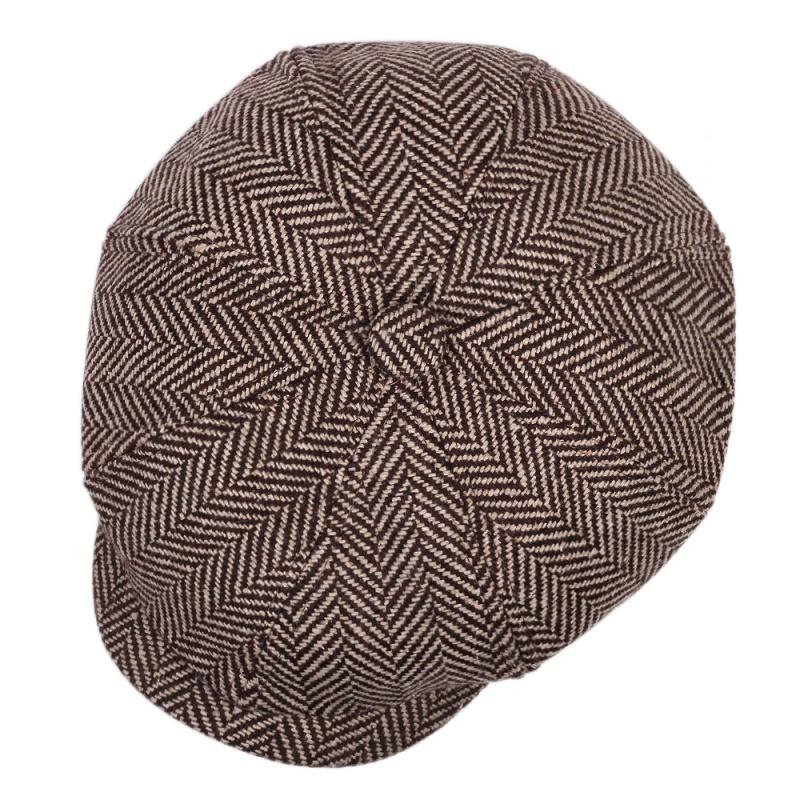 Cappelli Tweed Peaky Blinders Newsboy Cappellini Piatto Uomo Spina di Pesce Cappelli Piatto Uomo Donna Cappello da Pittore Britannico Cappello Morbido Primavera Autunno
