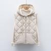 90 duck down new national standard autumn and winter new solid color vest hooded down vest women