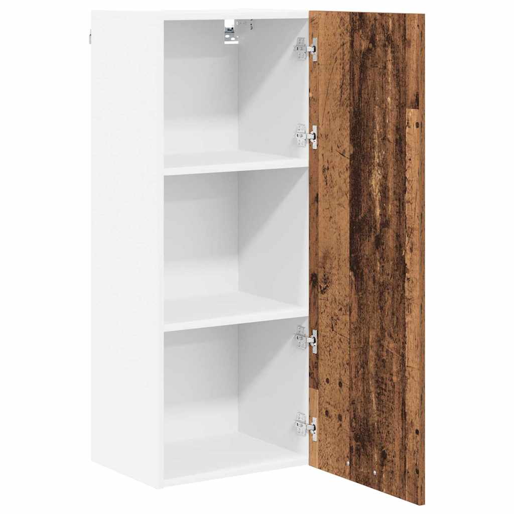 Hanging Cabinet with Door Rustic Wood Look 40 X 31 X 100 Cm Engineered Wood