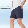 Li Ning Versatile Casual Soft Comfortable Sports Shorts Men shorts Navy-Blue AKSW677-2