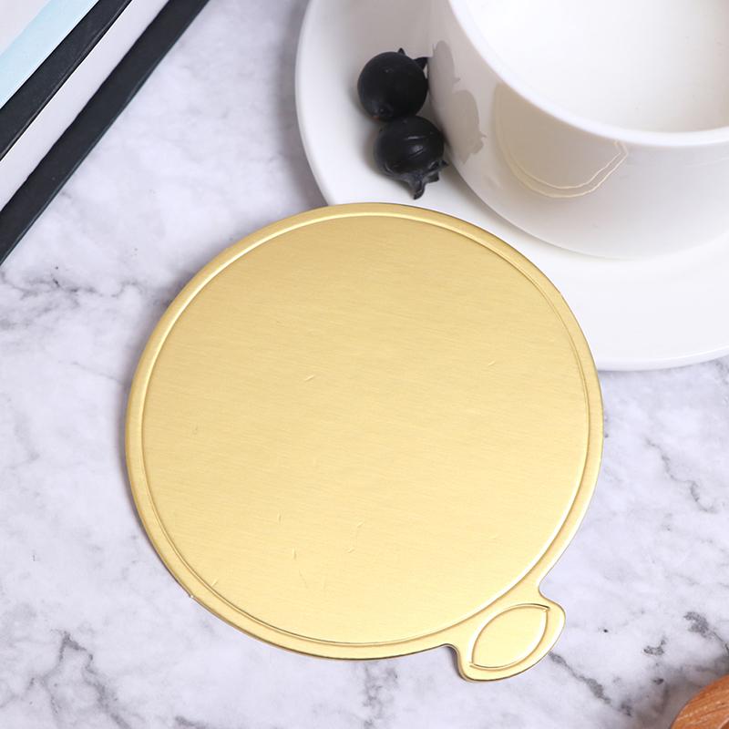 100Pcs/Set Round Cake Board Mousse Pad Card Dessert Baking Pastry Display Tray