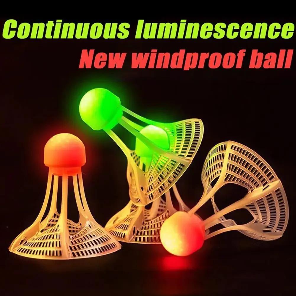 1/5 Pack LED Badminton Shuttlecocks -Lighting Glow In The Dark Badminton Birdies Badminton Practice Windproof Shuttlecocks