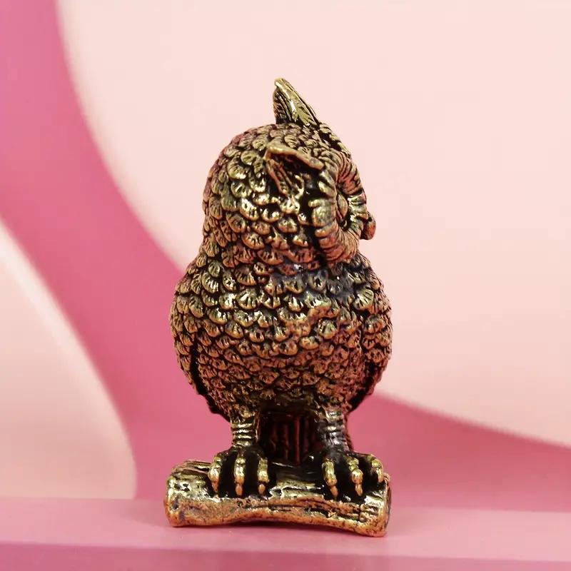 Vintage Solid Brass Owl Statue Collectible Home & Office Decor Animal Sculpture Intricate Detailing Ideal for Display Owl Decor