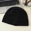 Big head circumference friendly simple solid color knitted bucket hat short brim modified face shape small autumn and winter warm wool hat