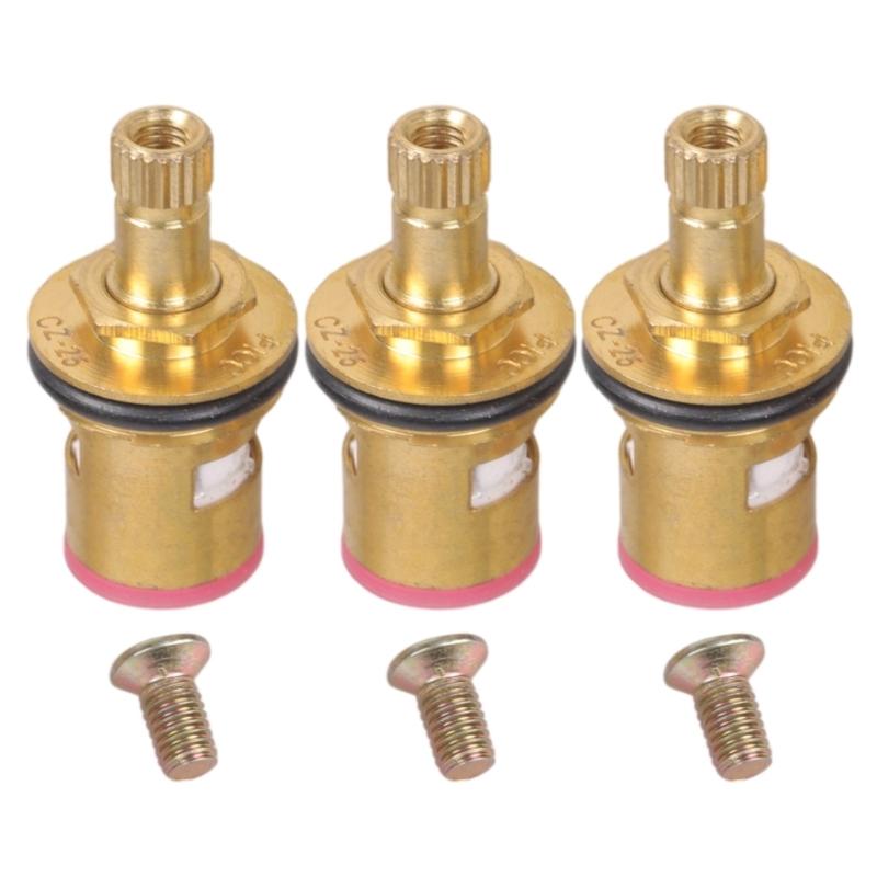 High Performances Faucet Valves Cores with Ceramic Disc Thickened Metal Leak Proof Designs Cartridges for Hot Cold Water