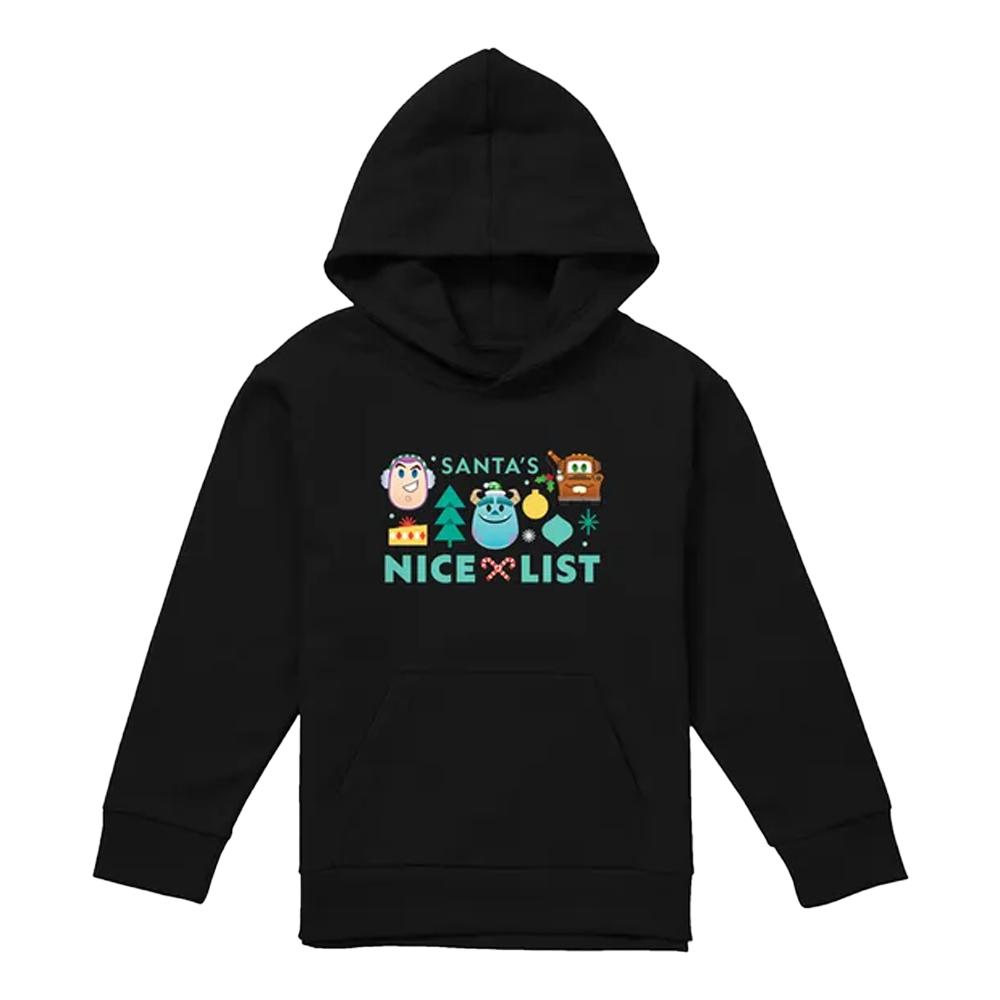 Disney Pixar Childrens/Kids SantaÂ´s Nice List Characters Christmas Hoodie