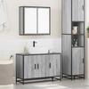 2 Piece Bathroom Furniture Set Gray Sonoma Particleboard