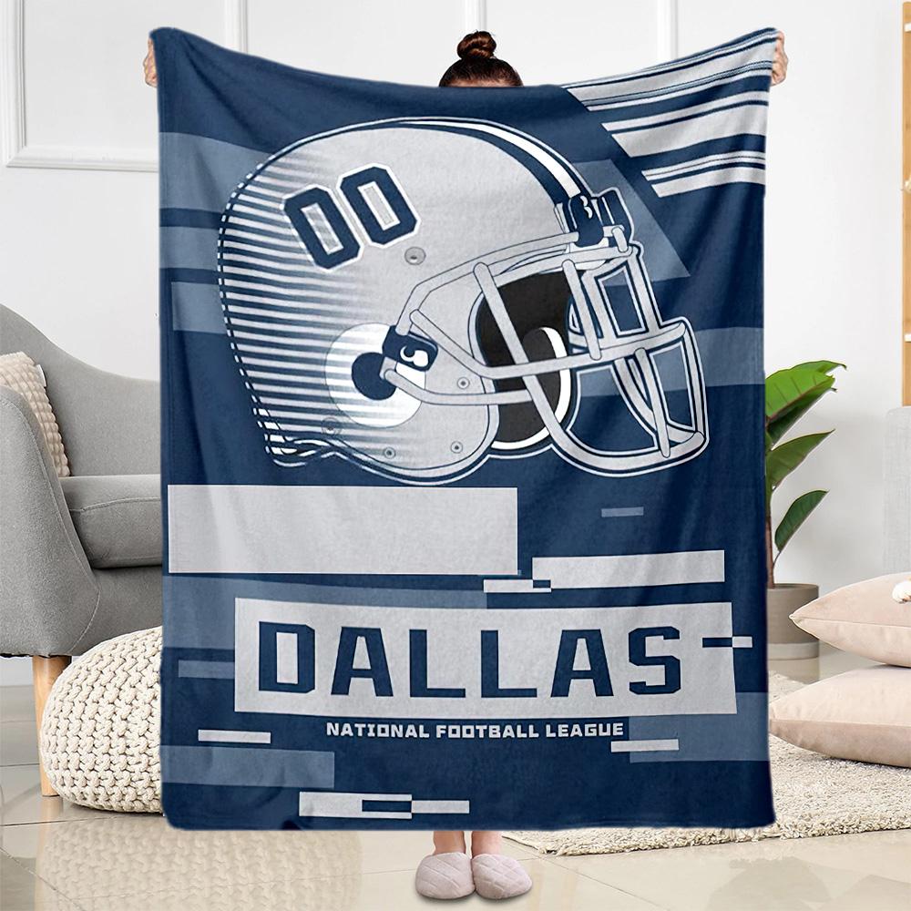 Dallas Cowboys Helmet Blankets Are Suitable for Living Rooms, Bedrooms, Camping, and Other Places, Making Them an Ideal Choice for Gifts.