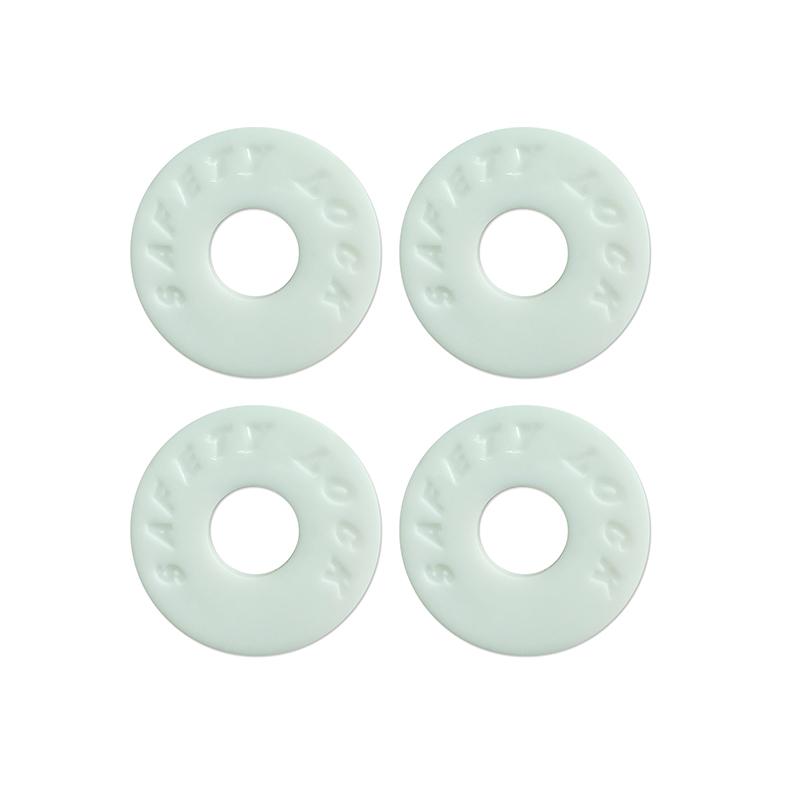 4 Stück/Packung Gitarrengurt-Schloss Gummi-Schnallenblöcke Sichere Befestigung Farbige Teile Zubehör für Bass Elektrische Holzgitarre ZYF