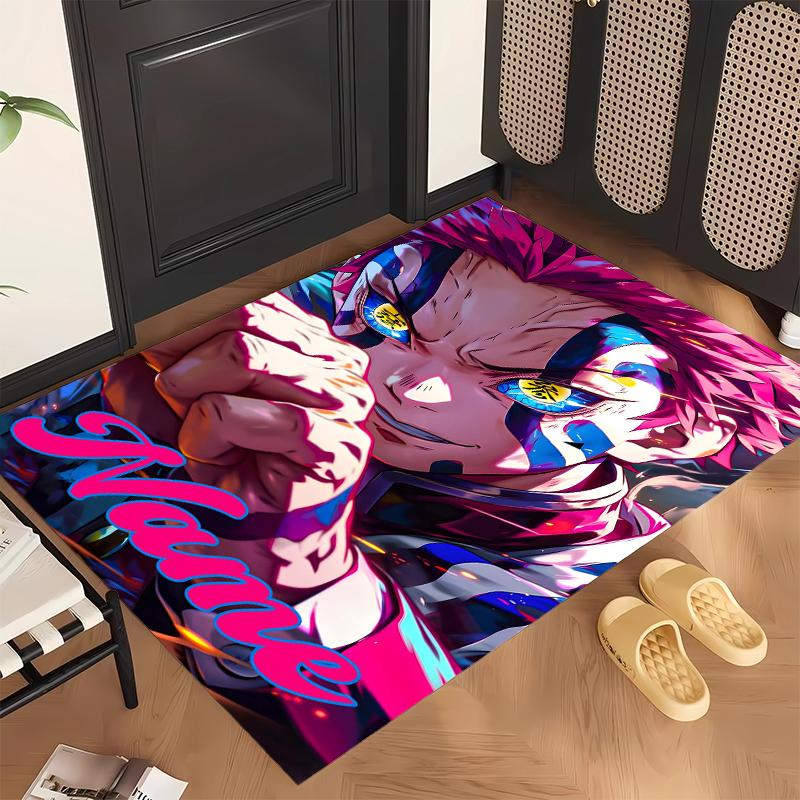 Demon Slayer (1) Personalized Name Office Carpet Stylish Decor for Living Room Bedroom Kitchen