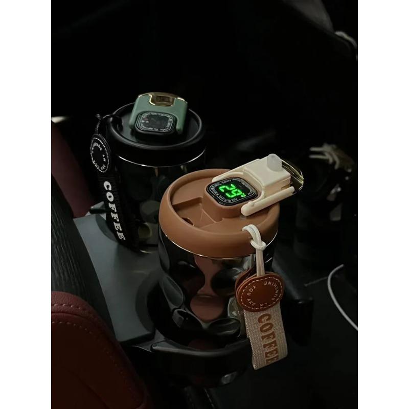 Thermos Stainless Cup Water Bottle Vacuum Cup Coffee Thermos Mug Leak-Proof Non-Slip Temperature Display Cup