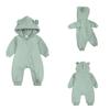 Baby Boys Girls Clothes Long Sleeve Rompers Solid Hoodies Bear Jumpsuit Costume Infant Onesies Bodysuit Newborn