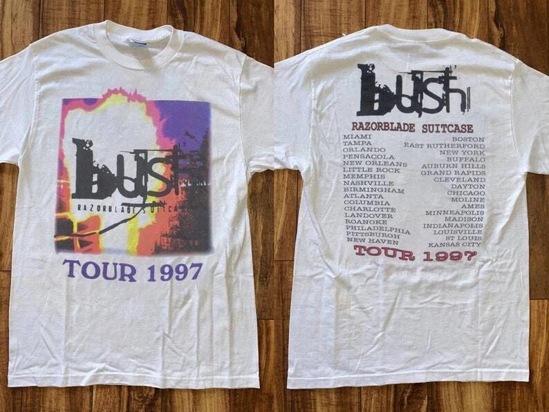 Bush Razorblade Suitcase Tour 1997 T-Shirt, Bush Band Shirt, Bush Rock Tour 1997 2XL