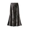 Damen Midirock mit Blumenprint Lässiger High Waist Vintage Langer Boho Rock für Damen Fließender Cocktailparty A-Linie Elastischer Bund Maxirock