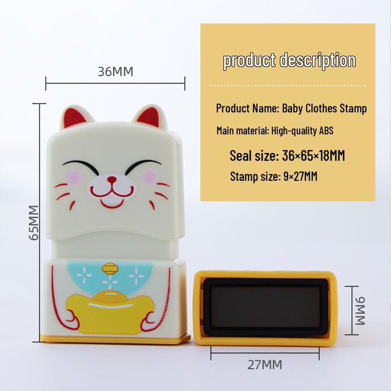 Custom Waterproof Name Stamp and Sticker Set for Children