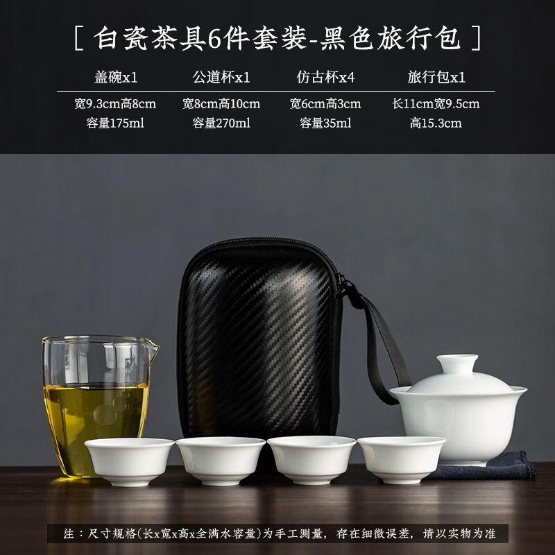 Dehua White Porcelain Portable Travel Tea Set