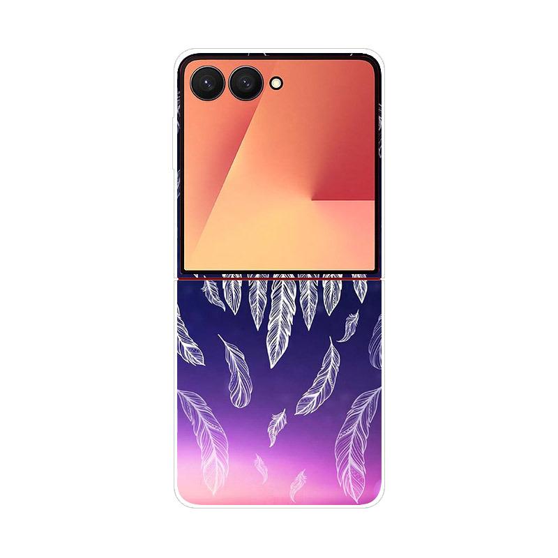 Luxury Transparent Phone Case For Samsung Galaxy Z Flip 7 Cases Hard PC Folding Cover For Galaxy Z Flip7 Shockproof Capa Fundas