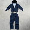 Trendy Cross-Border Zipper Hoodie Jacket with Versatile Long Pants