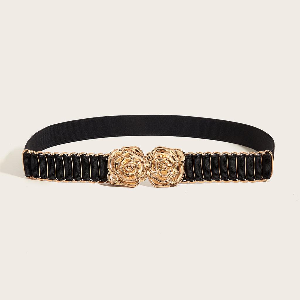 Waist Metallic Ladies Belt With Snap Button Closure For Dresses And Wear Casual