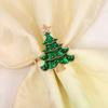 6 Stück Weihnachts-Serviettenringe Christbaumschmuck Weihnachts-Heimküchen-Esstischdekoration Neujahrsparty-Zubehör