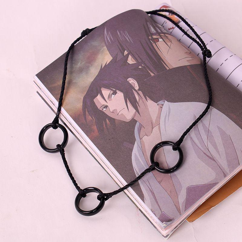 Stunning Uchiha Itachi Necklace Pendant Three Ring For Anime Cosplay Dress Up