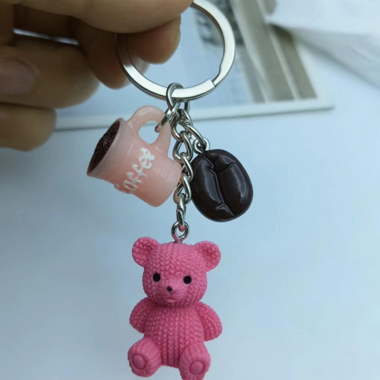 

Mini Decorative Figurine 3D Cartoon DIY Accessory – Sitting Bear 3D Cartoon Bear Resin Accessory рожевий