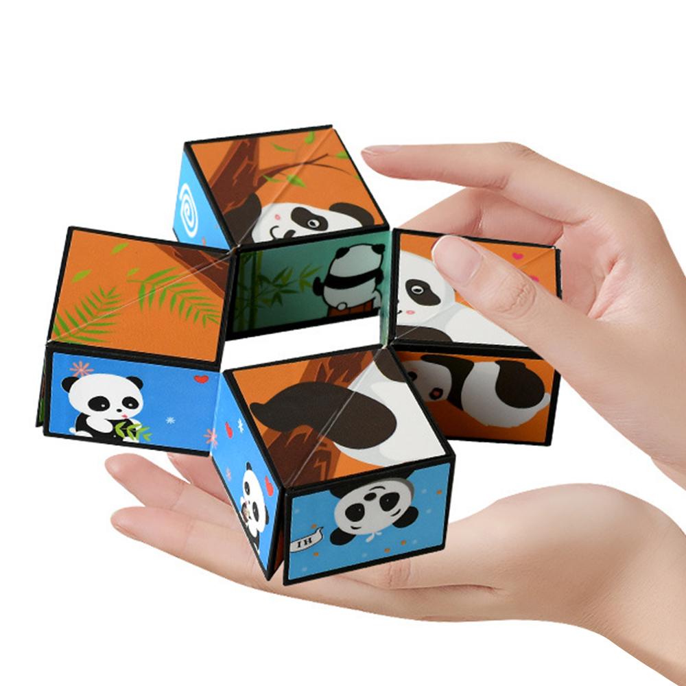 Panda Infinite Magic Cube Geometric Folding Shape Shifting Box  Children's