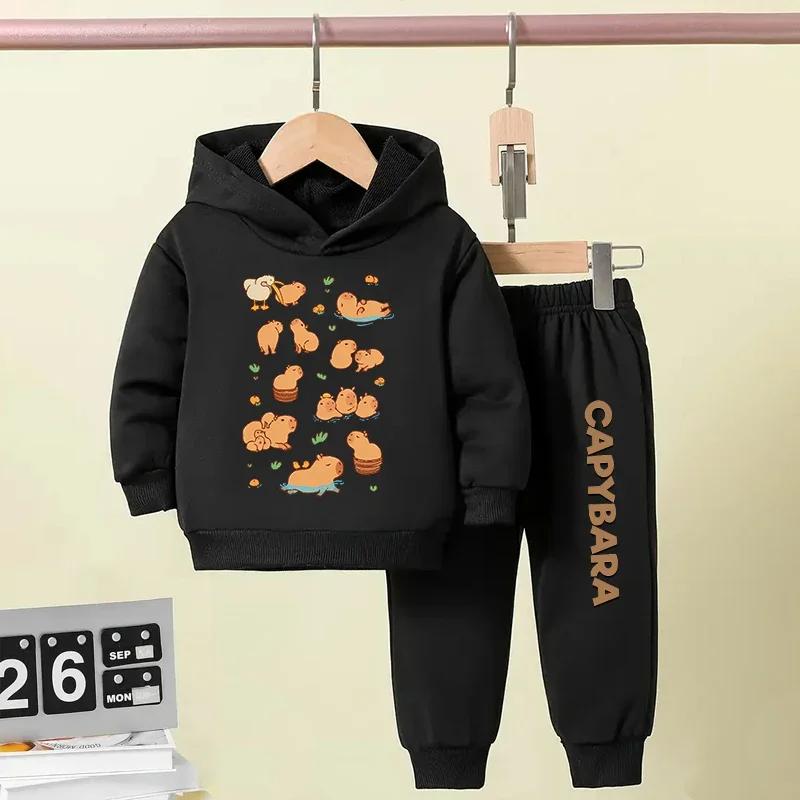 Capybara Capibara Hoodie Set Autumn Boys Girls Niche Design High-end Comfortable Hoodie Set