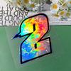 1PC 0to9 Arabic Numerals Holographic Carbon Motorcycle Stickers Waterproof for Motorbike Fairing Fuel Tank Scooter Vinyl Decals
