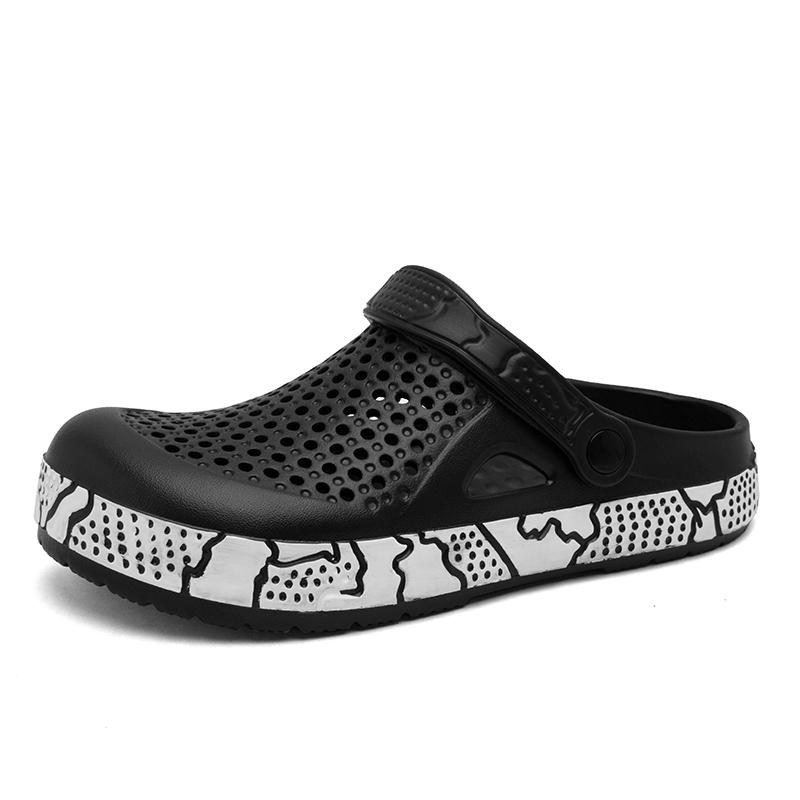 

Wide Box Beach Sandals Mens Clogs Garden Shoes Men Rubber Slippers Barefoot Zuecos Hombre Cholas Summer Footwear Big Size 41