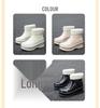 New Women's Plus Velvet Warm Mid-Calf Waterproof Rain Boots - Fashionable Outdoor Rubber Work Shoes