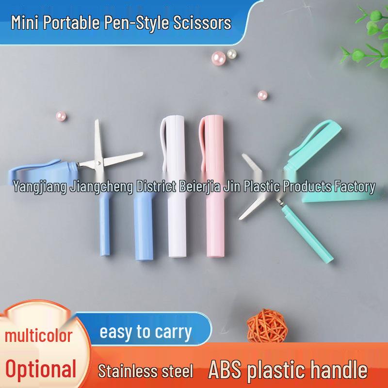 

Портативные складные ножницы в виде ручки для студентов и искусства, идеально подходят для резки бумаги и рукоделия Mixed