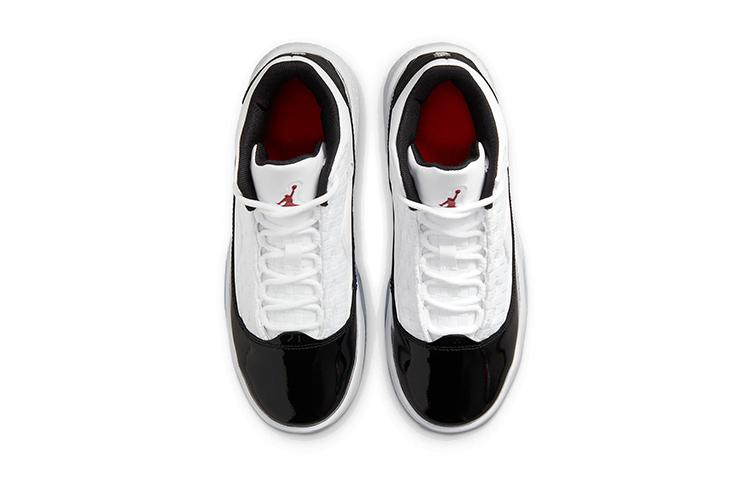 Jordan Max Aura 2 Synthetic Leather Abrasion Resistant Mid Top Children's Basketball Shoes White Black Blue Unisex CN8094-102