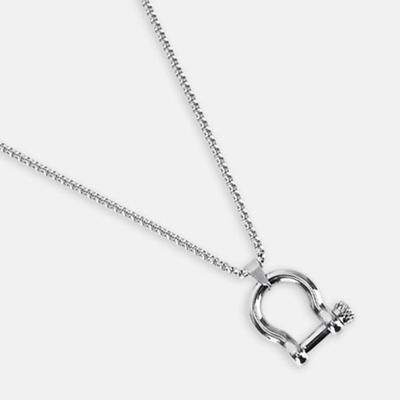 Daily Surgical Steel Necklace Chain Shackle Pendant Necklace 581ZIDA