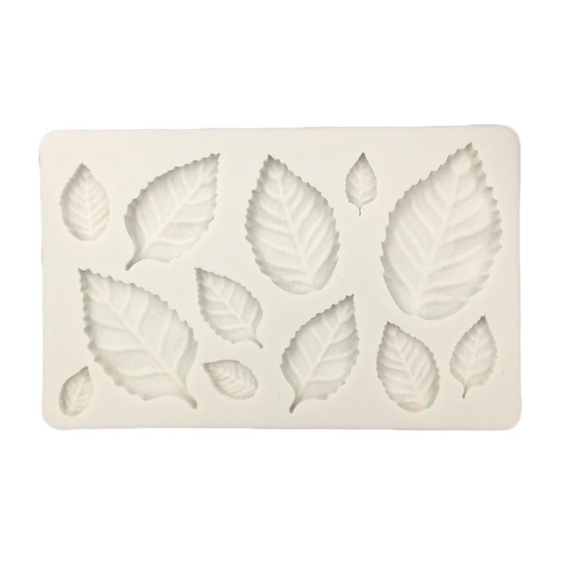 Rose Leaves Embellisment Silicone Fondant Mould Cake Decor Sugar Chocolate Mold