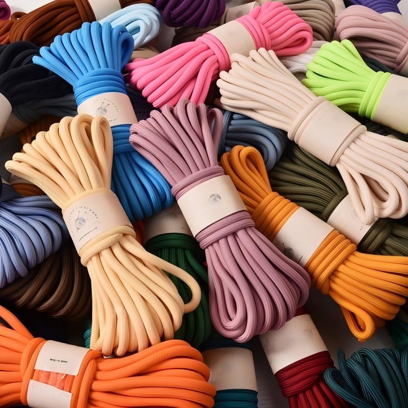 8mm Polyester Core Rope 5m Colorful Braided Cord for Pet Leash Making Rope Crochet Bag Strap Handmade Craft Clothing Accessories