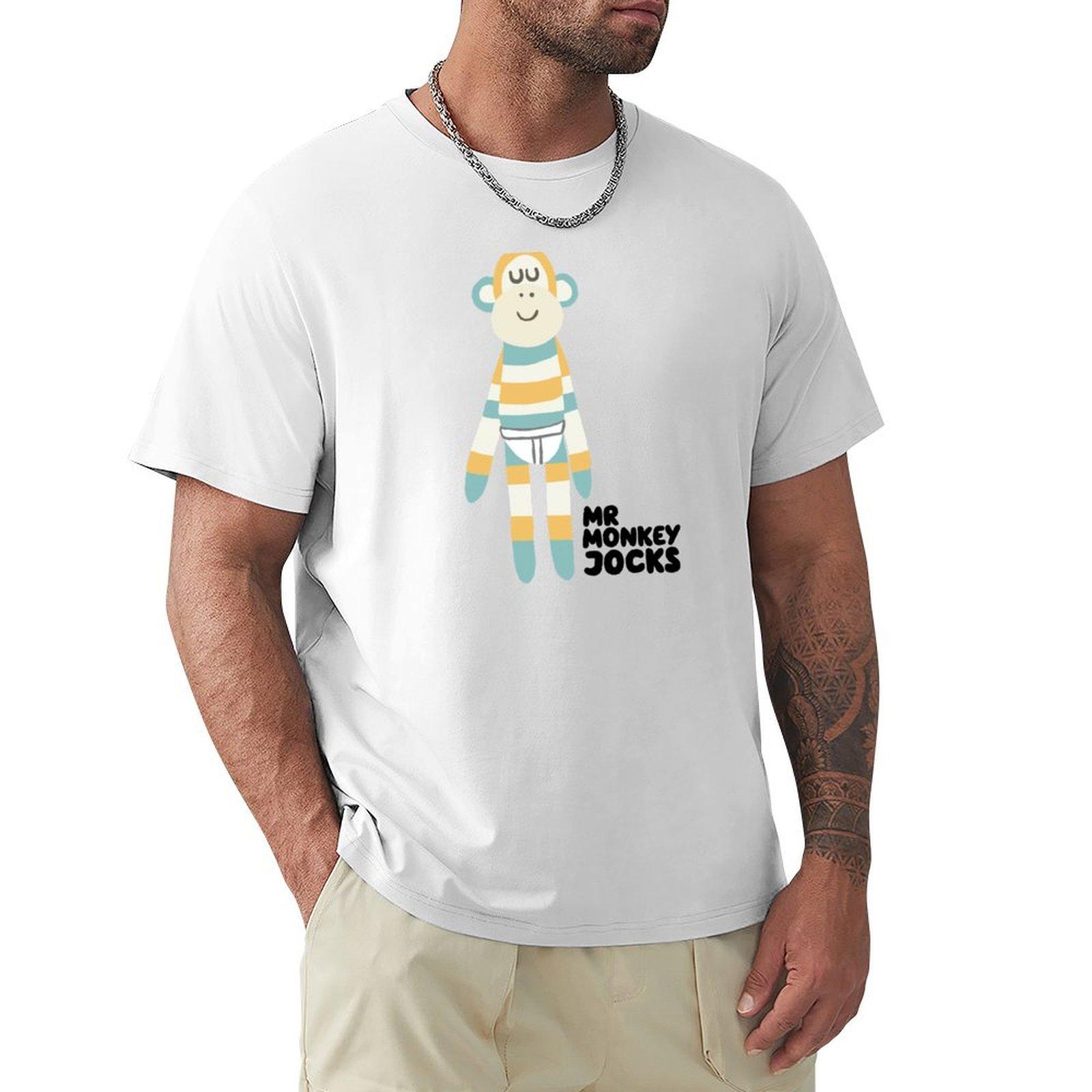 Mr Monkeyjocks TShirt cotton graphic tees heavyweights summer 2025 custom t shirt mens t shirts pack S