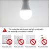 VzzUoo LED E27 Light Control Sensor Light Bulb 12W 9W 7W AC85-265V Day Night Light Auto ON OFF Patio Porch Smart Lamp For Garden