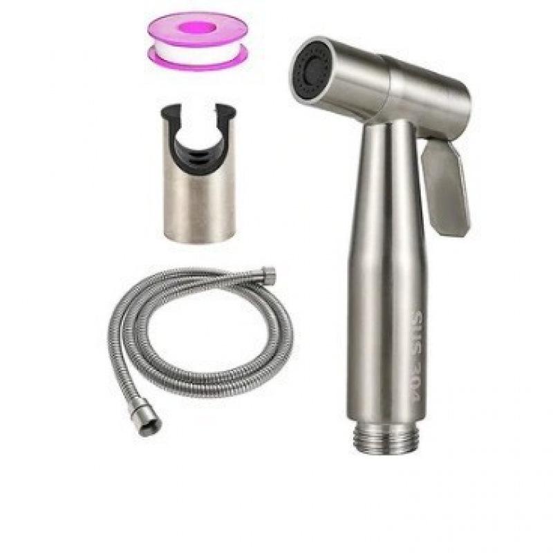 Women's Bidet Sprayer Set: High-Pressure Booster Faucet, Shower Head, and 304 Stainless Steel Toilet Splitter.